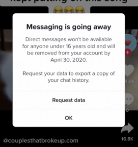 TikTok parental controls settings screen
